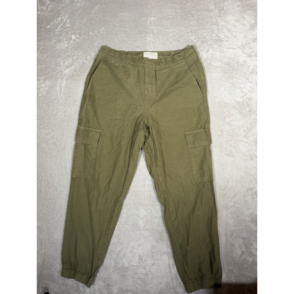 Everlane Men’s M Relaxed Cargo Jogger Pants Olive Green Organic Cotton Linen